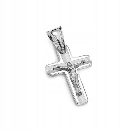 ŁAŃCUSZEK SREBRNY 925 KRZYŻYK D800 KOMUNIA 45CM na Arena.pl