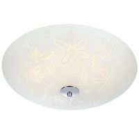 Plafon LAMPA sufitowa FLEUR 107032 Markslojd szklana OPRAWA LED 12W 3000K ścienna KINKIET okrągły wzorki kwiatki biały