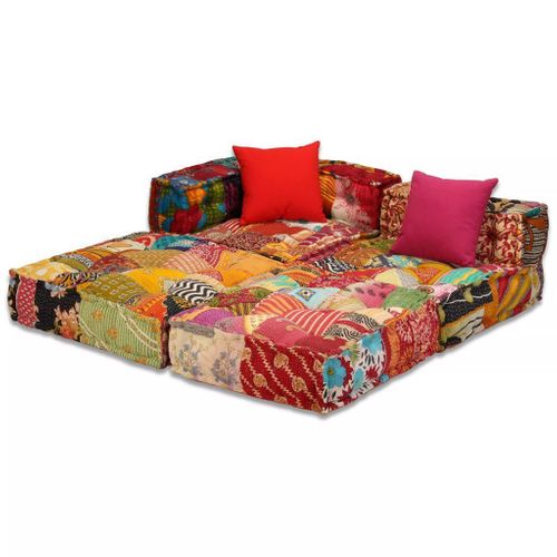 Patchworkowa Sofa Modułowa, 3-Osobowa na Arena.pl