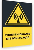 Tabliczka znak informacyjny 40x30 Antracyt PROMIENIOWANIE NIEJONIZUJĄCE