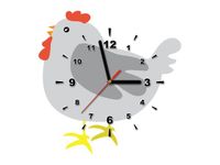 40X40CM ZEGAR SZARA KURA OBRAZ