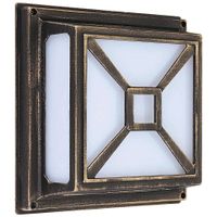 Zewnętrzna LAMPA ścienna DARIUS 8190 Rabalux elewacyjna OPRAWA kwadratowy kinkiet outdoor do ogrodu IP54 antyczne złoto