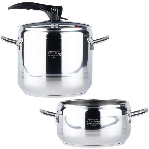 Szybkowar stalowy PROFI 4+7 l 2 szt. na Arena.pl