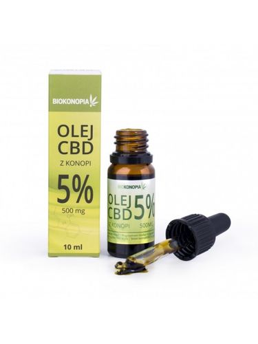 Olejek konopny 5% CBD 10ml BioKonopia na Arena.pl