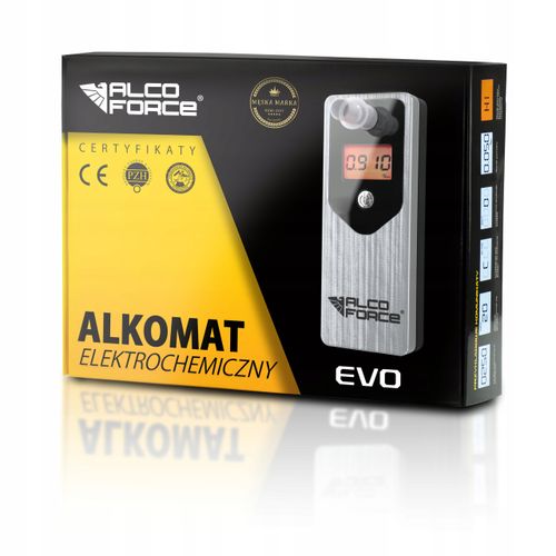 Alkomat elektrochemiczny AlcoForce EVO srebrny na Arena.pl