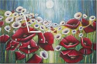 60CM 40CM ZEGAR OBRAZ MAKI ŚWIETLE KSIĘŻYCA DRUK PŁÓTNO RAMA