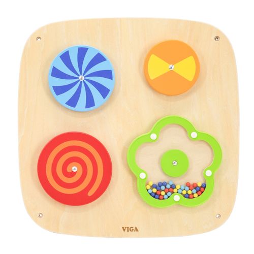 VIGA Drewniany Panel Ścienny - Wirujące Wzory na Arena.pl