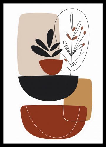 Plakat 29,7x42cm Botaniczna Abstrakcja na Arena.pl