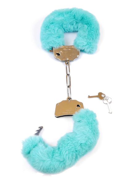 Kajdanki Fetish B - Series- Furry Cuffs Blue zdjęcie 3