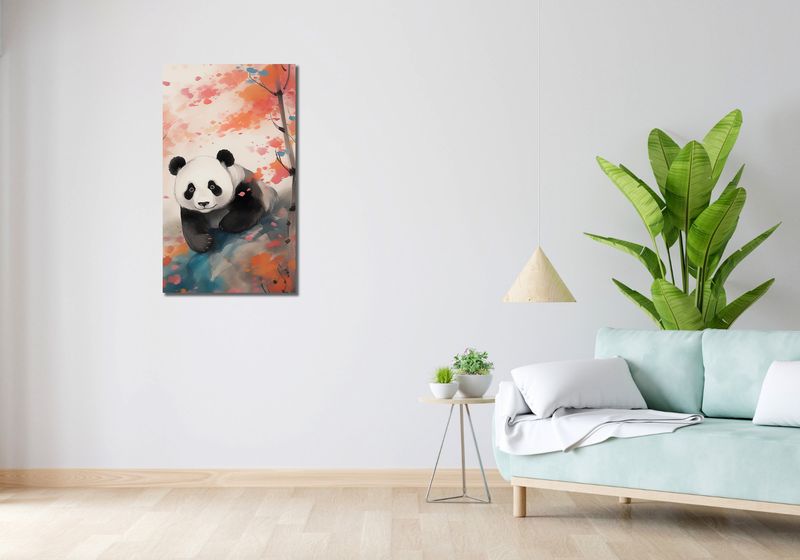 Obraz 50x90cm Panda wśród Klonów zdjęcie 2