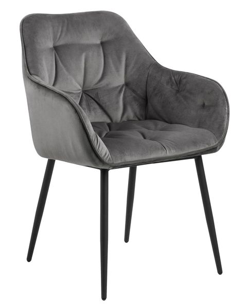 Krzesło Brooke VIC Dark Grey tapicerowane zdjęcie 1