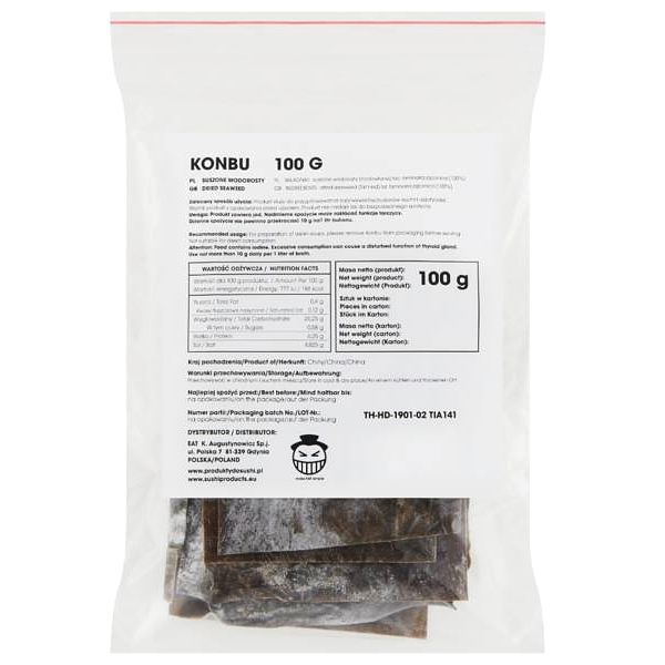 Wodorosty kombu 100g - EAT zdjęcie 1
