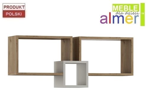 ARETTO YP3 półka wisząca ściena kaszmin dąb craft 115x53 na Arena.pl