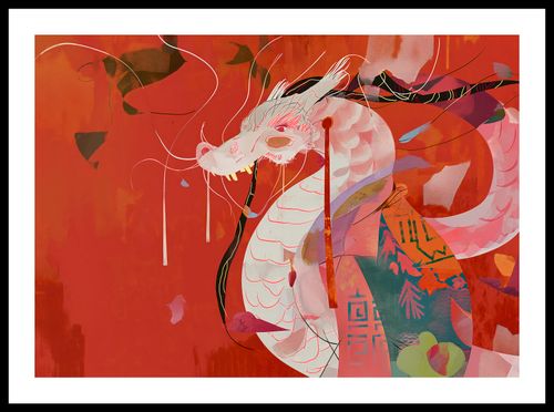 Plakat 59,4x42cm Orientacyjny Smok na Arena.pl