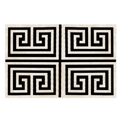 Dzianinowy dywan z geometrycznym wzorem, 100 x 300 cm, beżow na Arena.pl