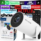 PRZENOŚNY PROJEKTOR OBROTOWY RZUTNIK GŁOŚNIK ANDROID SMART TV WIFI FULL HD