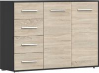 Komoda FRIDA 01 135 duża pojemna szuflady półki stylowa CZS PRODUCENT