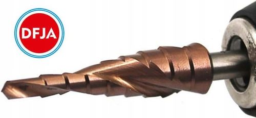 WIERTŁA KOBALTOWE STOPNIOWE STOŻKOWE DO METALU STALI ZESTAW HSS CO/M35 na Arena.pl