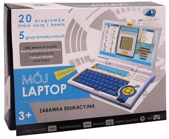 Laptop edukacyjny dla dzieci 20 programów komputer zdjęcie 2