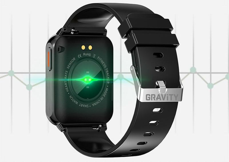 smartwatch gravity czarny 2 paski gt17-7 zdjęcie 16