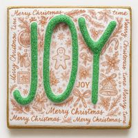 CIASTKO LUKROWANE ŚWIĄTECZNE JOY NO1 KWADR ROZ.L RĘCZNIE ROBIONE