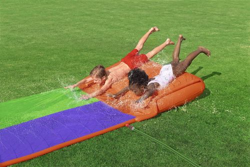 Ślizg Wodny Splashcoaster Dla 2 Dzieci 3+ Bestway Tor 488Cm + Spryskiwacze na Arena.pl