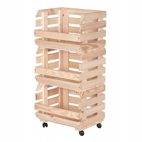 Skrzynki skrzynka pojemnik na warzywa owoce 4 kółka regał PRODUCENT na Arena.pl