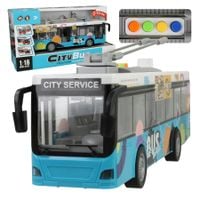 DUŻY AUTOBUS OTWIERANE DRZWI DŹWIĘKI ŚWIATŁA napęd TROLEJBUS Z PANTOGRAFEM