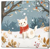 Obraz 100x100cm Śnieżny Kompan