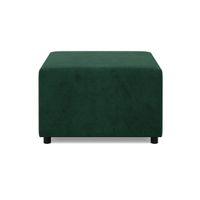 Pufa do salonu, podnóżek, BLOM, sztruks, 71x71x40 cm, zieleń | TYLETEGOTU