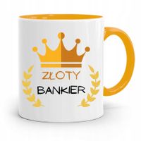 Dla Bankiera Kubek Żółty Na Prezent Na Urodziny Z Nadrukiem Ze Zdjęciem