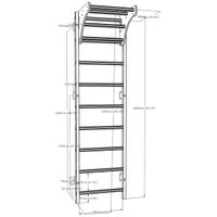 DRABINKA GIMNASTYCZNA DREWNIANO METALOWA Z DREWNIANYM DRĄŻKIEM BENCHK 711W