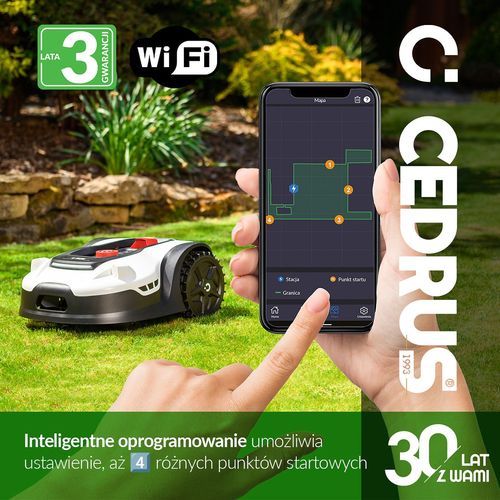 CEDRUS M12+ ROBOT KOSZĄCY KOSIARKA AUTOMATYCZNA DO TRAWY C-MOW 1200m2 - OFICJALNY DYSTRYBUTOR - AUTORYZOWANY DEALER CEDRUS na Arena.pl