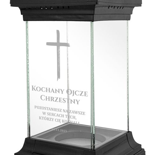 Lampion ZNICZ kapliczka dla OJCA CHRZESTNEGO GRAWER PERSONALIZOWANY na Arena.pl