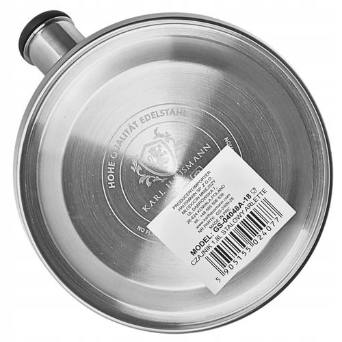 CZAJNIK STALOWY na GAZ 1,8L SREBRNY z GWIZDKIEM +RĄCZKA INDUKCJA STAL na Arena.pl