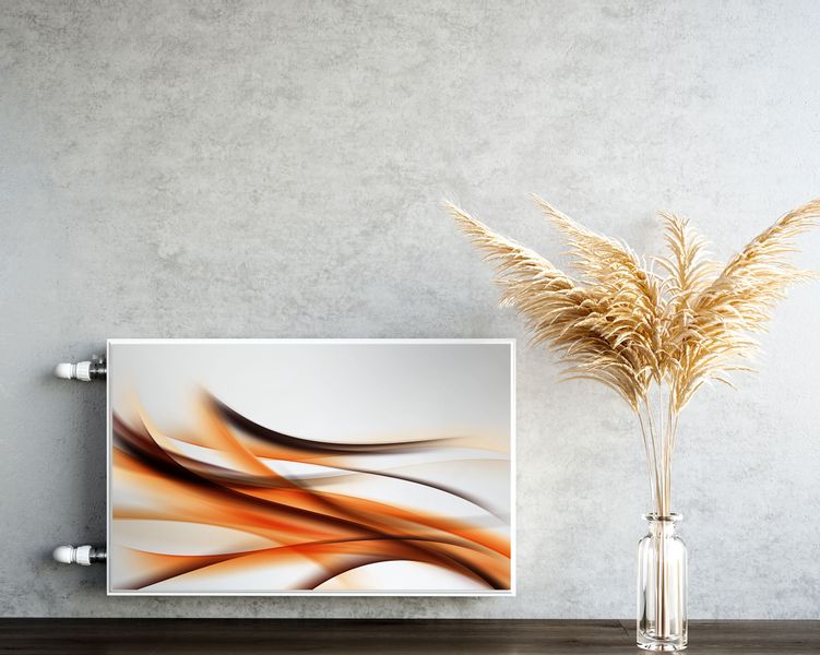 MASKOWNICA Magnetyczna Pomarańczowa Abstrakcja Fala 120cm x 60cm zdjęcie 5