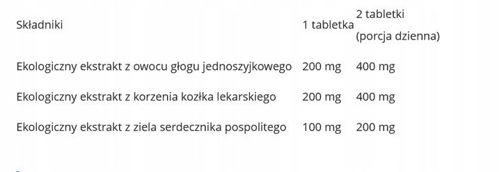 Serce i Krążenie BIO 500mg 100tab. GŁÓG SERDECZNIK zdjęcie 6
