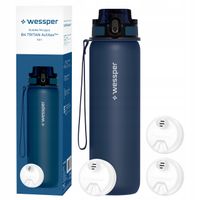 Wessper B4 bidon na wodę 0,5L | Butelka filtrująca sportowa tritan + filtr