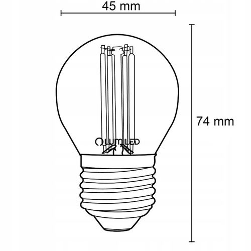 6x Żarówka LED E27 Kulka 7W 806lm 4000K Neutralna CCD 360° Filament na Arena.pl