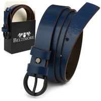 Skórzany Pasek Damski Do Spodni Sukienki Beltimore Granatowy A53