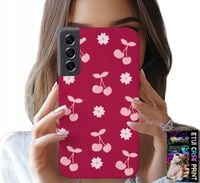 ETUI DO SAMSUNG GALAXY S22 - WISIENKI, WIŚNIE NA BORDOWYM TLE + FOLIA