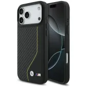 etui bmw m carbon line & logo magsafe na iphone 17 pro max - żółte