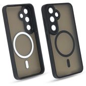 Etui do Galaxy S24 Czarny Mat MagSafe Case Plecki Pokrowiec Ochrona