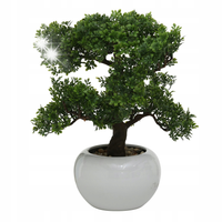 SZTUCZNA ROŚLINA BONSAI 33 CM W BIAŁEJ DONICZCE TWORZYWO SZTUCZNE