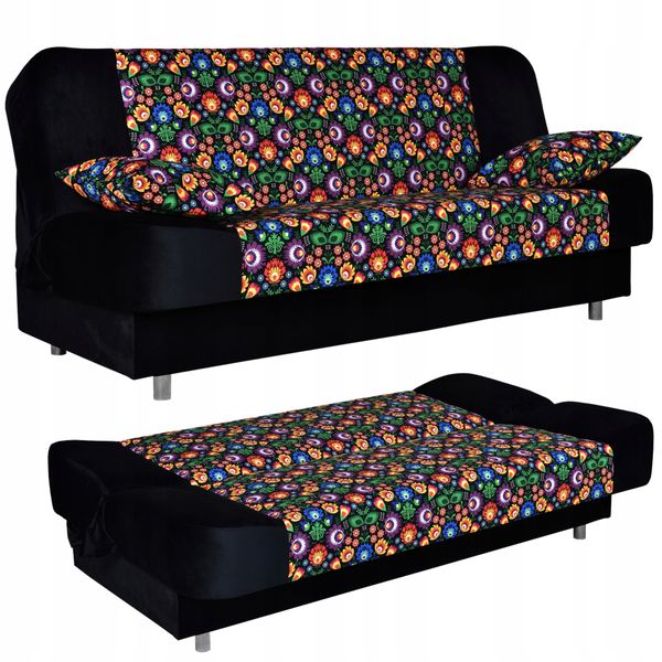 Wersalka kanapa rozkladana Sara Print Duo Family zdjęcie 1