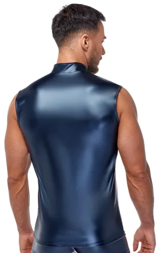 nek koszulka męska bez rękawow niebieska metaliczna s na Arena.pl