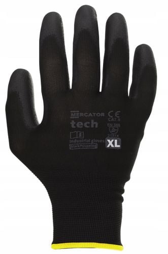rękawice robocze mercator tech black+black pu - xl - 1 para na Arena.pl