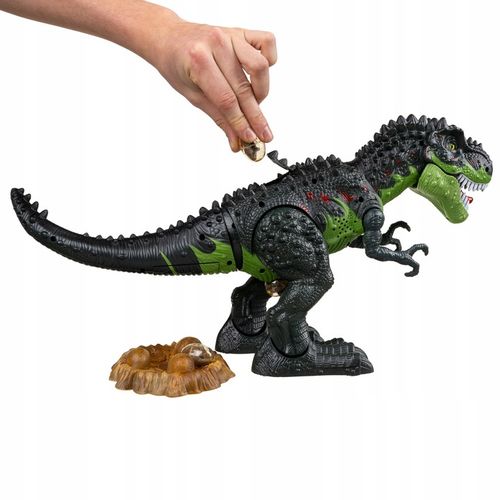 DINOZAUR T-REX INTERAKTYWNY ZIELONY FIGURKA RYCZĄCY CHODZĄCY ZNOSI JAJKA XL na Arena.pl