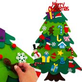 Choinka Z Filcu Z Ozdobami Samoprzylepnymi Drzewko Świąteczne Kreatywne