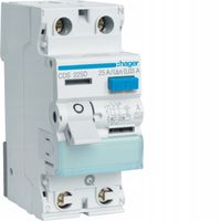 RCCB Wyłącznik różnicowoprądowy 1P+N 25A 30mA Typ A QuickConnect HAGER